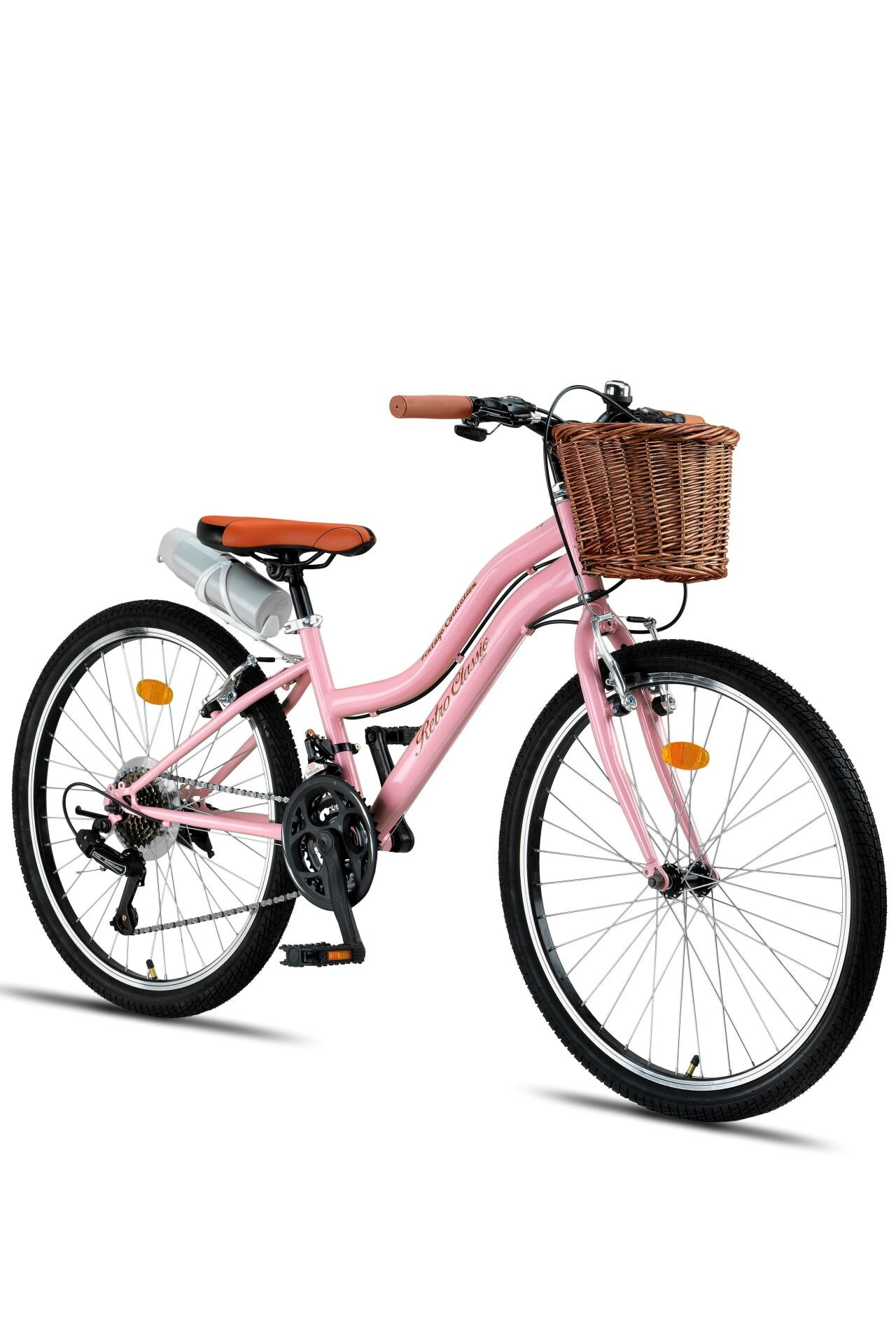 Retro Classic 24 Jant 21 Vites - Vintage Bisiklet Pembe