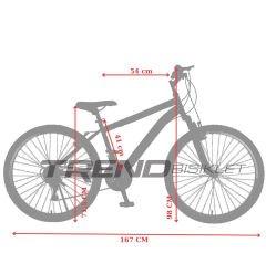 Everest 26 Jant Amortisörlü Bisiklet, 21 Vites Bisiklet, CNC Alüminyum Jant Boy +155 cm,