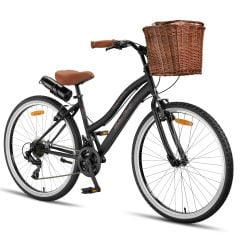 Retro Classic 26 Jant 21 Vites SHIMANO Bisiklet, Şehir Bisikleti, Vintage Classic Bisiklet Siyah-Kahve