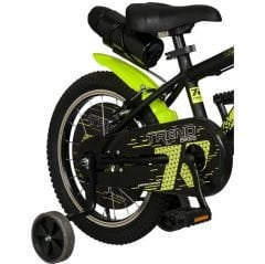 Trendbisiklet Vento 16 Jant 4-6 Yaş Çocuk Bisikleti Siyah-Neon Sarı