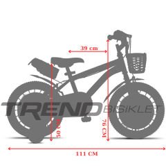 Trendbisiklet Vento 16 Jant 4-6 Yaş Çocuk Bisikleti Siyah-Neon Sarı