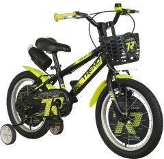 Trendbisiklet Vento 16 Jant 4-6 Yaş Çocuk Bisikleti Siyah-Neon Sarı