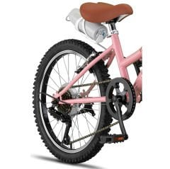 Trendbisiklet RETRO 20 Jant Vitesli Çocuk Bisikleti, 6-9 Yaş (115-135 cm) Unisex Pembe