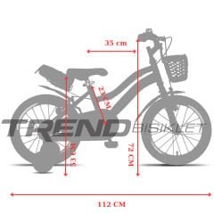 Trendbisiklet Retro Classic 16 Jant Çocuk Bisikleti 4-6 Yaş Çocuk Bisikleti, Unisex Açık Mavi