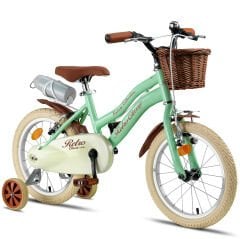 Retro Classic Özel Seri, Hasır Örme Sepetli, Deri Elcikli 16 Jant Çocuk Bisikleti, 4-6 Yaş Çocuk Bisikleti (95-115cm), Unisex