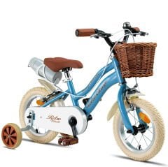 Retro Classic Özel Seri, Hasır Örme Sepetli, Deri Elcikli 12 Jant Çocuk Bisikleti, 2-4 Yaş Çocuk Bisikleti (80-95cm), Unisex