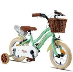 Retro Classic Özel Seri, Hasır Örme Sepetli, Deri Elcikli 12 Jant Çocuk Bisikleti, 2-4 Yaş Çocuk Bisikleti (80-95cm), Unisex