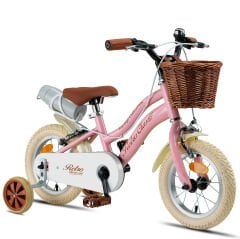 Retro Classic Özel Seri, Hasır Örme Sepetli, Deri Elcikli 12 Jant Çocuk Bisikleti, 2-4 Yaş Çocuk Bisikleti (80-95cm), Unisex