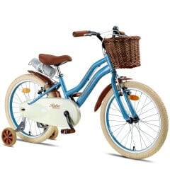 Retro Classic Özel Seri, Hasır Örme Sepetli, Deri Elcikli 20 Jant Çocuk Bisikleti, 6-9 Yaş Çocuk Bisikleti (115-135cm), Unisex