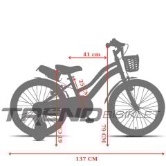 Trendbisiklet Retro Classic 20 Jant 6-9 Yaş , Çocuk Bisikleti Açık Mavi